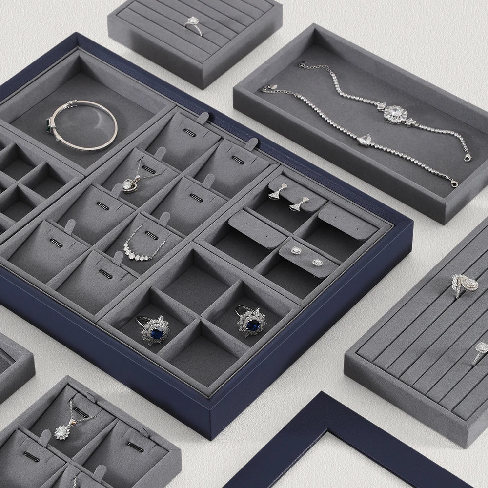Mallette Bijoux Cuir Premium Présentation Couvercle