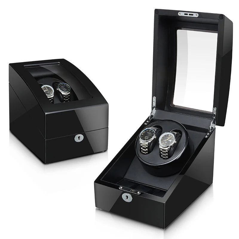 Mallette Bijoux Cuir Remontoir Montre 4+6 Rotatif