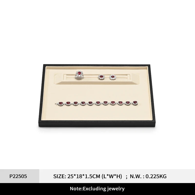 Plateau Bijoux Cuir Bagues Colliers Bracelets