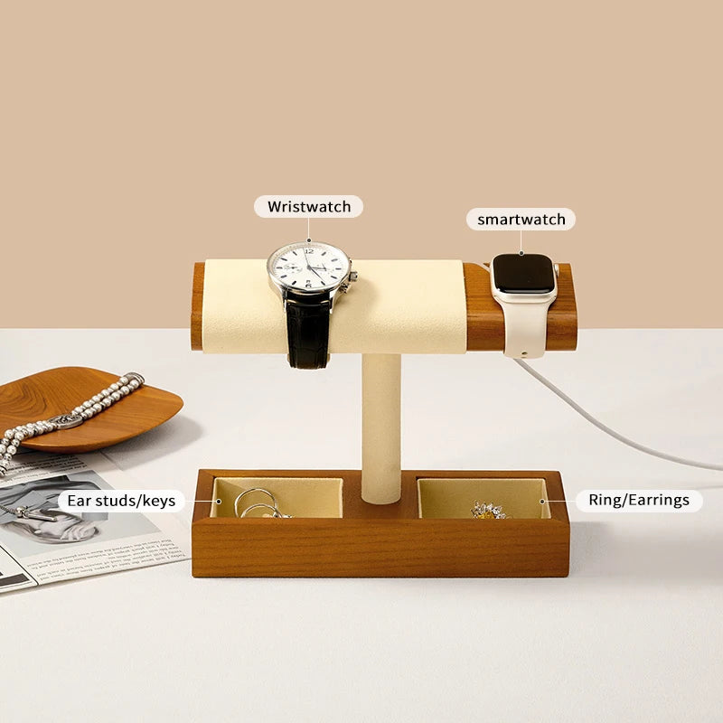 Présentoir Montre Bois Chargeur Applewatch Support