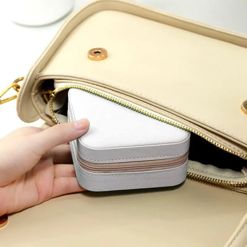 Boite Bijoux Cuir Double Niveau Voyage