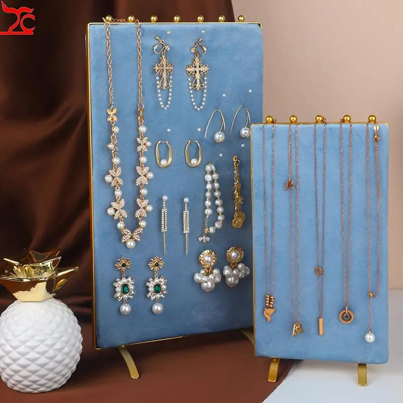 Présentoir Bijoux Velours Comptoir Double Face