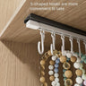 Présentoir Collier Mural Métal Blanc Crochet