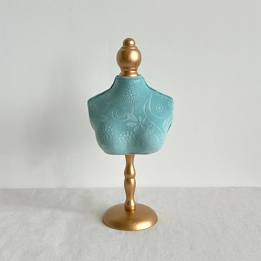 Présentoir Collier Bois Massif Vintage Vitrine