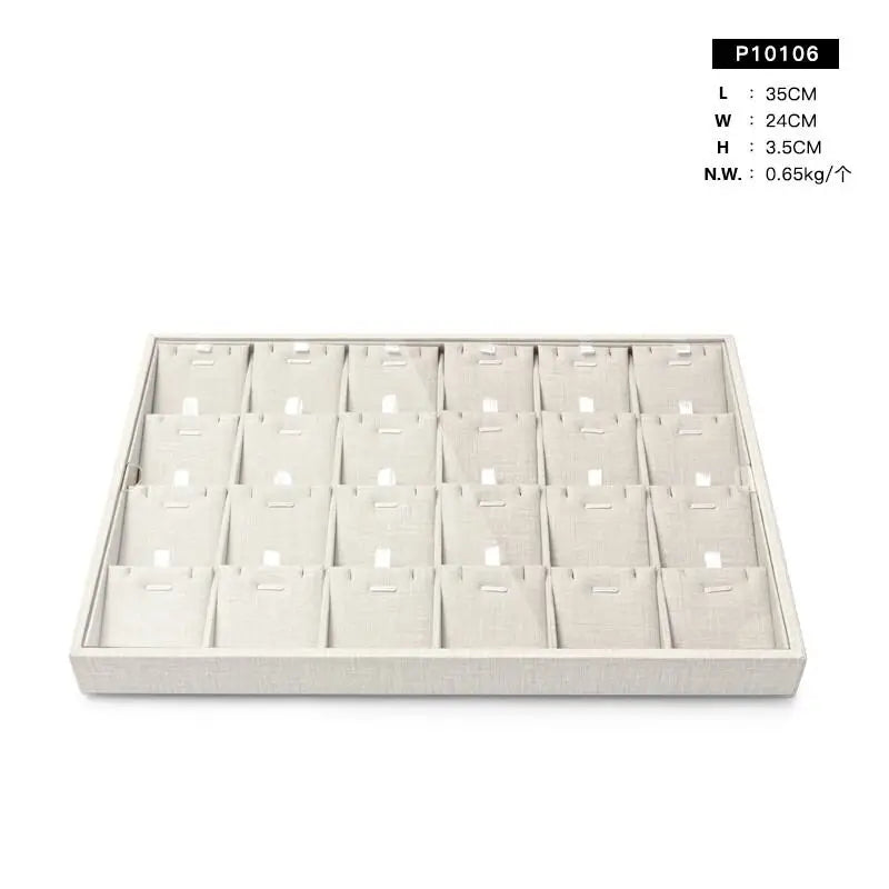 Plateau Bijoux Cuir Multi-fonction Beige