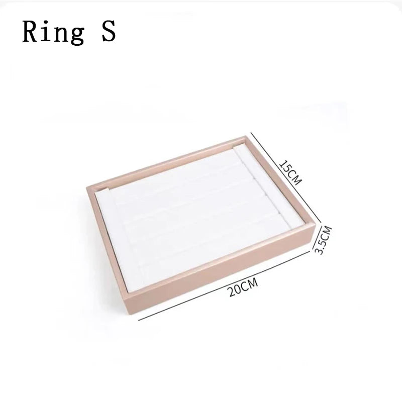 Plateau Bijoux Cuir Empilable Séparateurs Modulaire