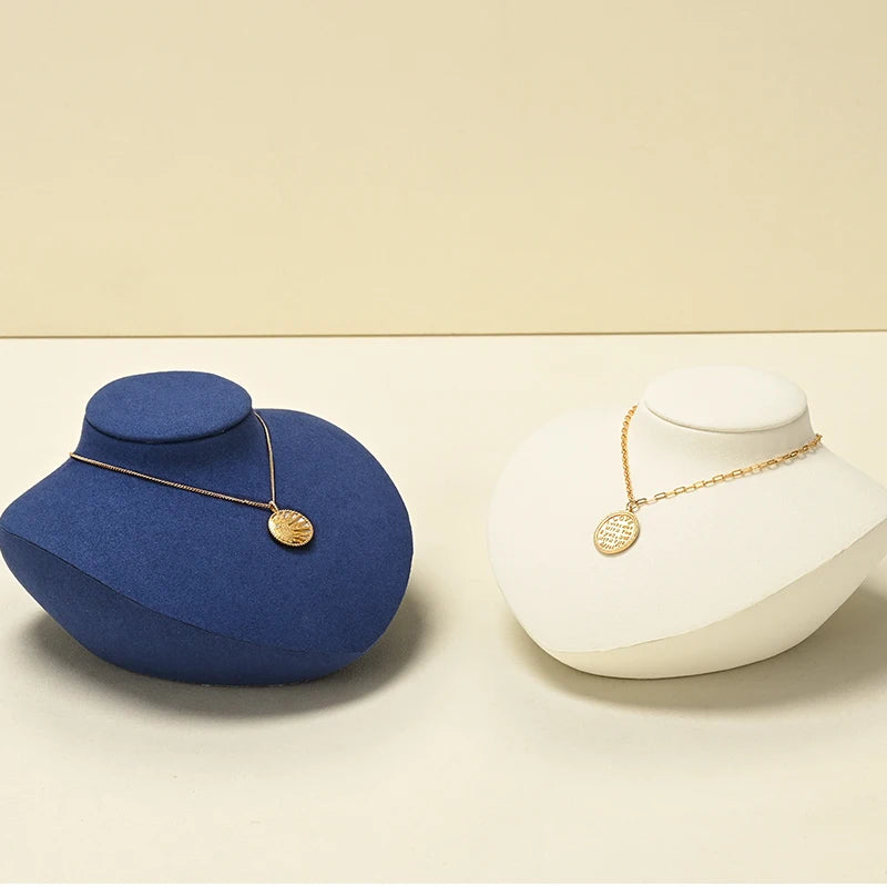 Présentoir Collier Buste Velours Plat 5 Coloris