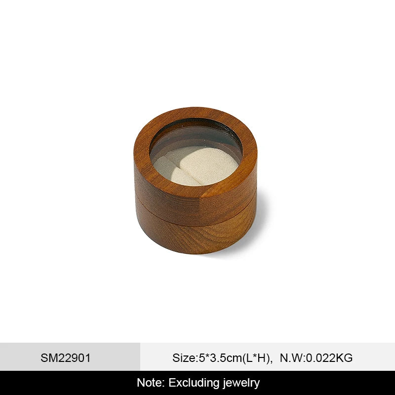 Boîte Bague Bois Vintage Mariage Fiançailles Cadeau
