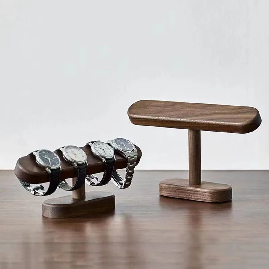 Présentoir Bijoux Bois Noyer Comptoir Montre
