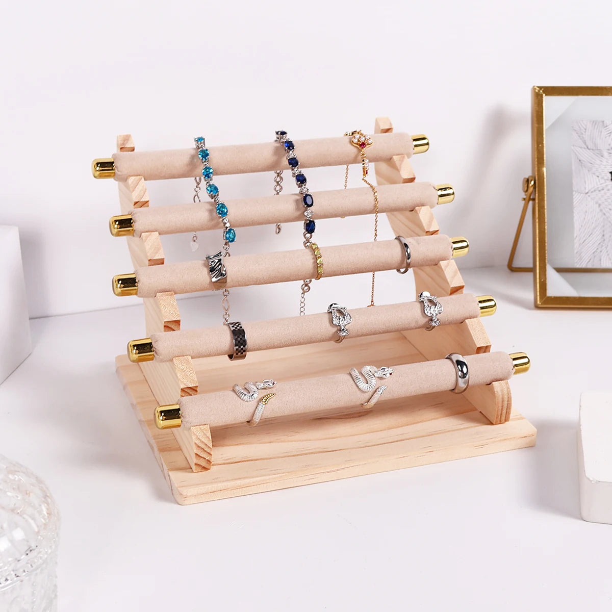 Presentoir Bague 5 Niveaux Amovible Rangement