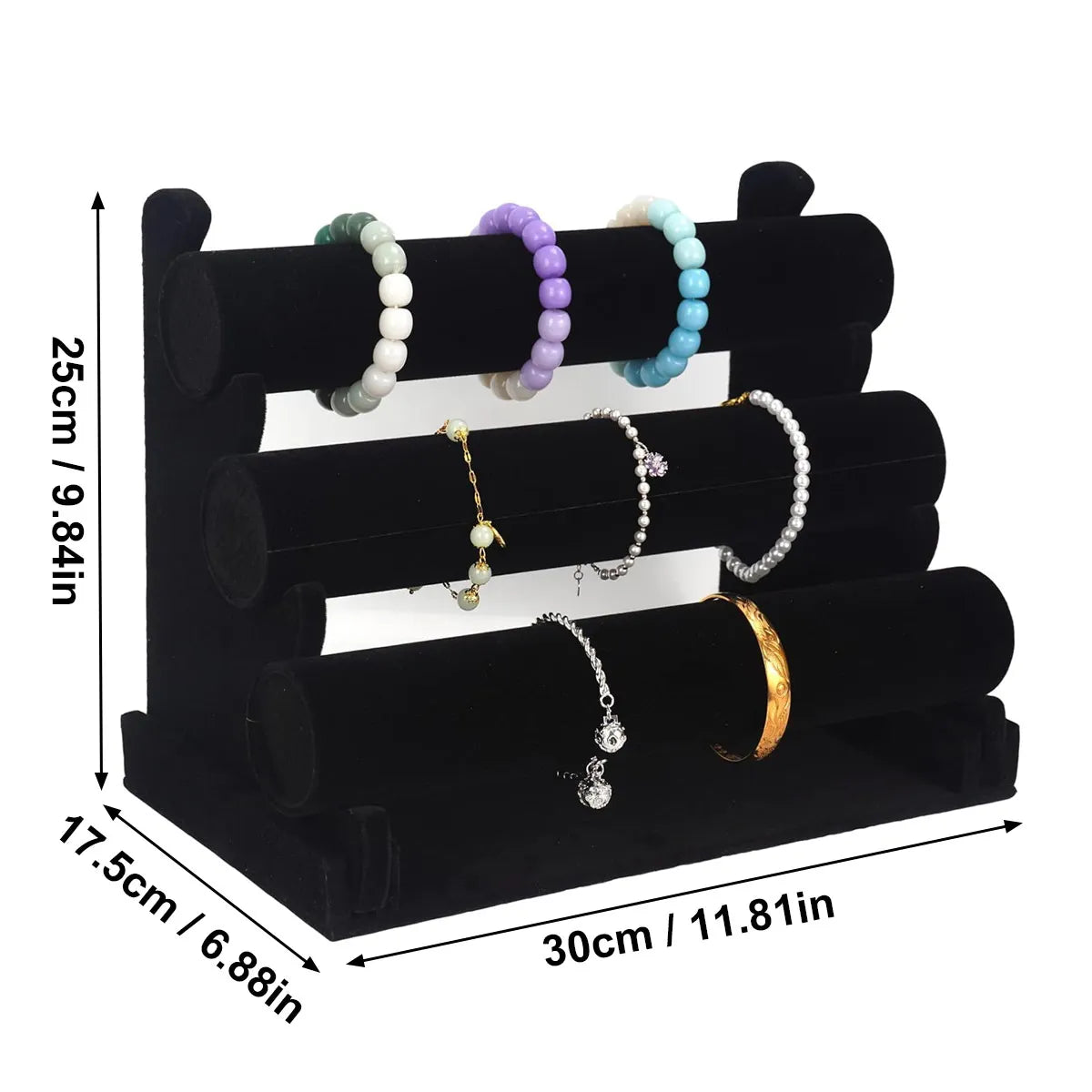 Présentoir Velours Bracelet Collier Montre Couches