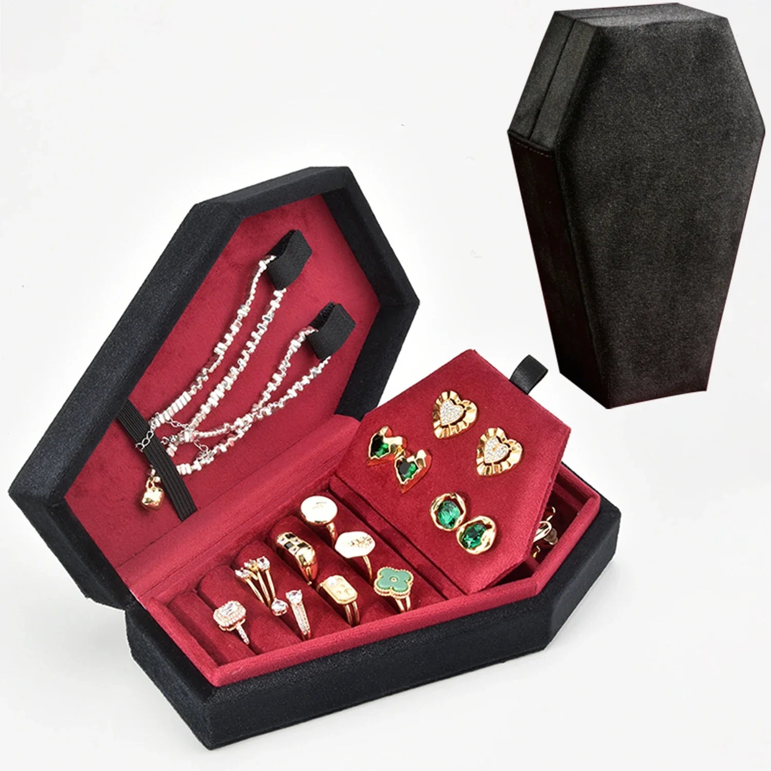 Boîte à Bijoux Cercueil Velours Gothique Mixte