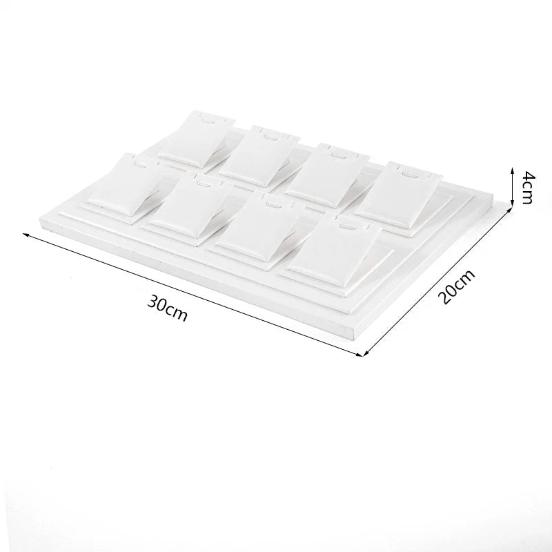 Présentoir Bijoux Cuir Blanc Multifonction