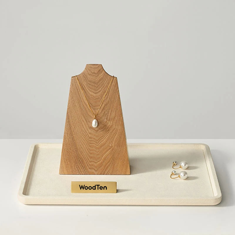 Présentoir Collier Buste Bois