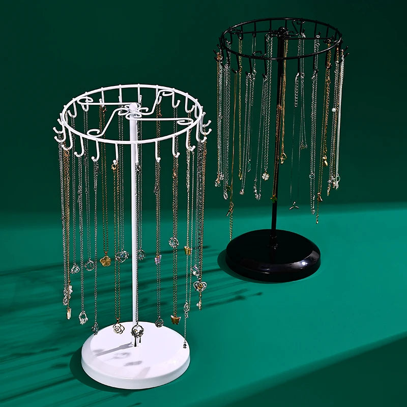 Présentoir Collier Métal Tour Rotatif Vitrine