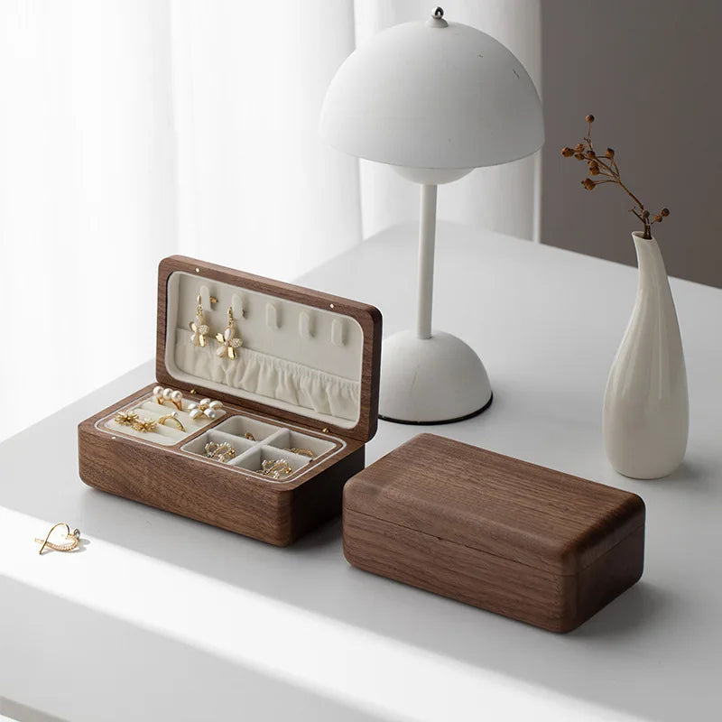 Boîte Bijoux Bois Massif Compacte Tiroir