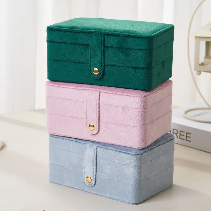 Boite Bijoux Velours Compacte Pochette
