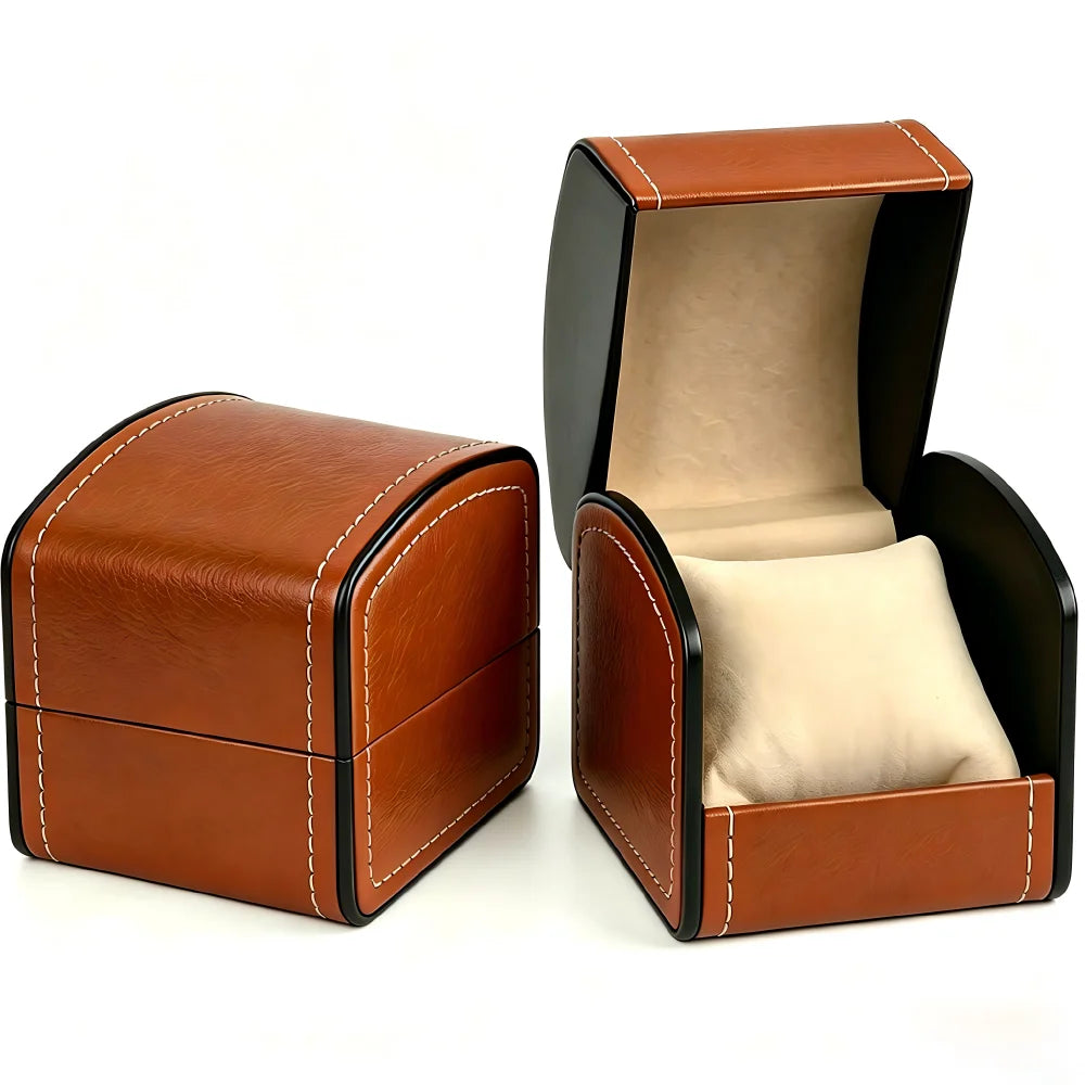 Boîte Montre Cuir Coussin Voyage Premium