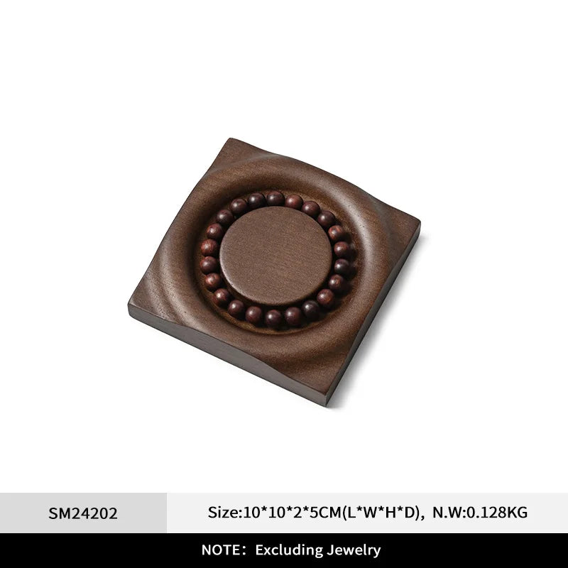 Plateau Bracelets Bois Massif Noyer