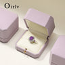 Boîte Bague Velours Violet Mariage Cadeau