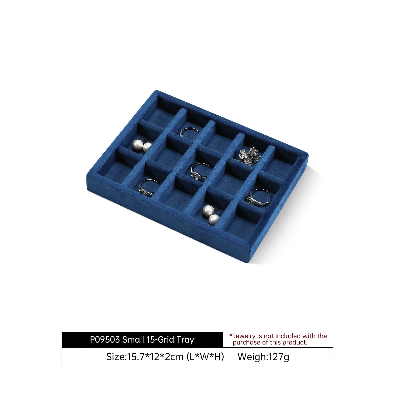 Plateau Bijoux Velours Tiroirs Multi Compartiments