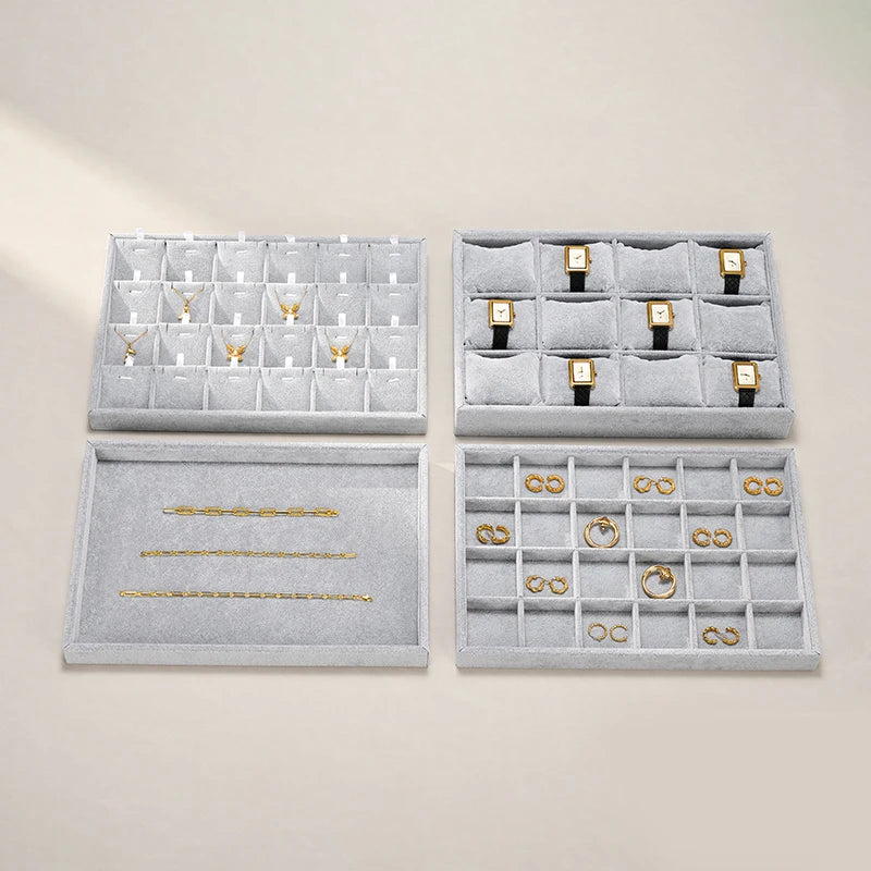 Plateau Bijoux Velours Empilable Doux Tendance