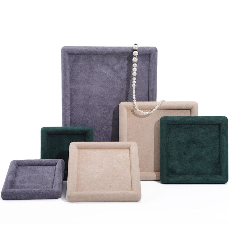 Plateau Bijoux Velours Multi-Tailles Vitrine