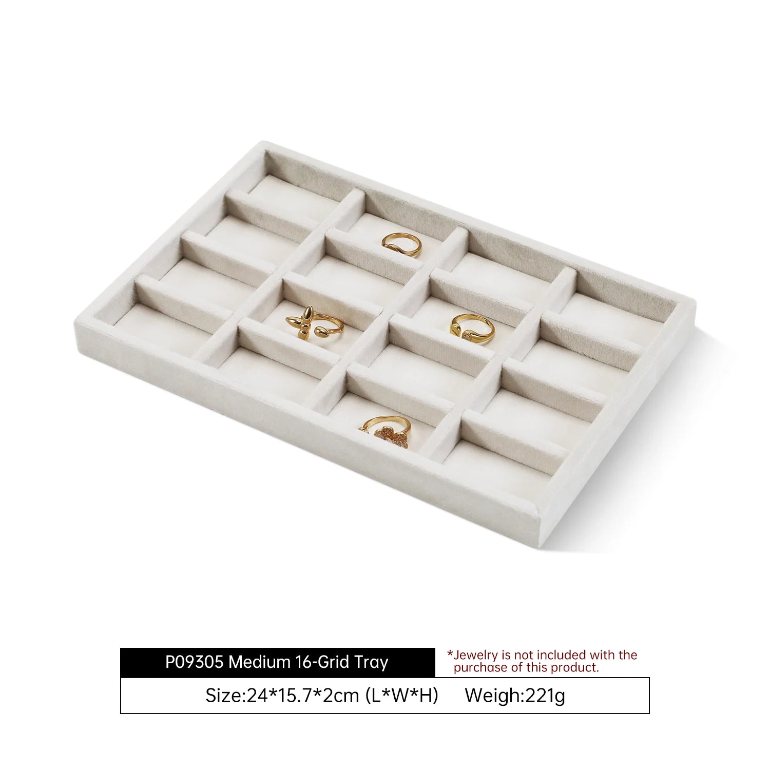 Plateau Bijoux Velours Tiroirs Multi Compartiments