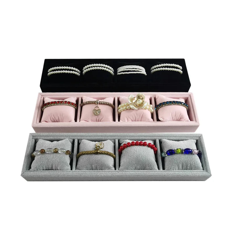 Plateau Velours 4 Grilles Coussin Montre Bracelet