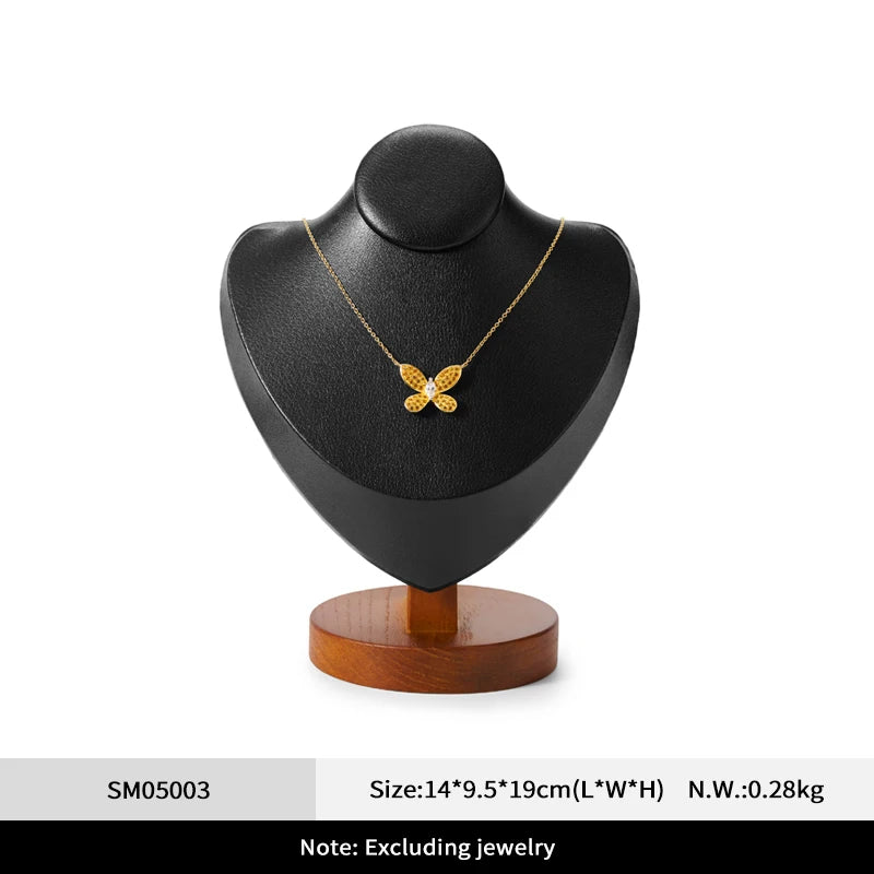 Buste Collier Bois Portrait Mannequin Vitrine