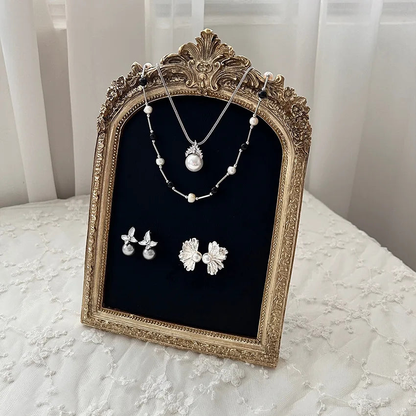 Présentoir Bijoux Résine Velours Rétro Vintage