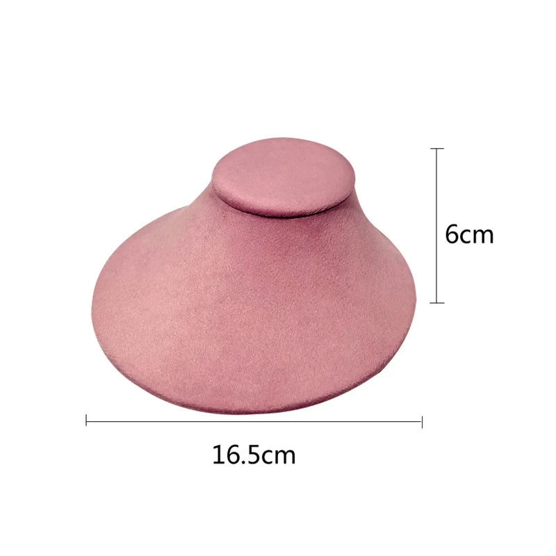 Présentoir Collier Velours Ras de Cou Rose