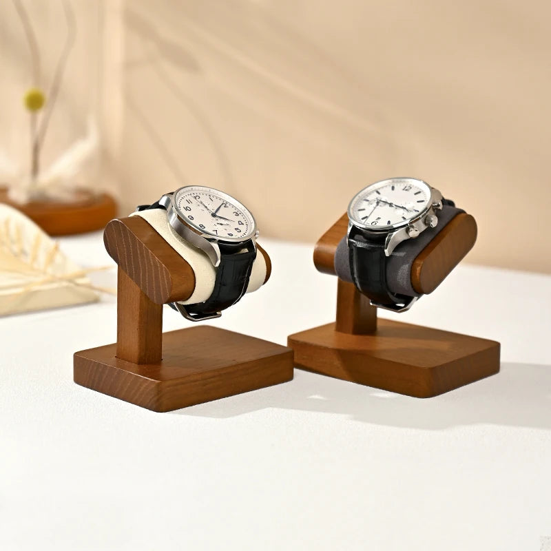 Buste Montre Bois Cuir Présentoir Vitrine