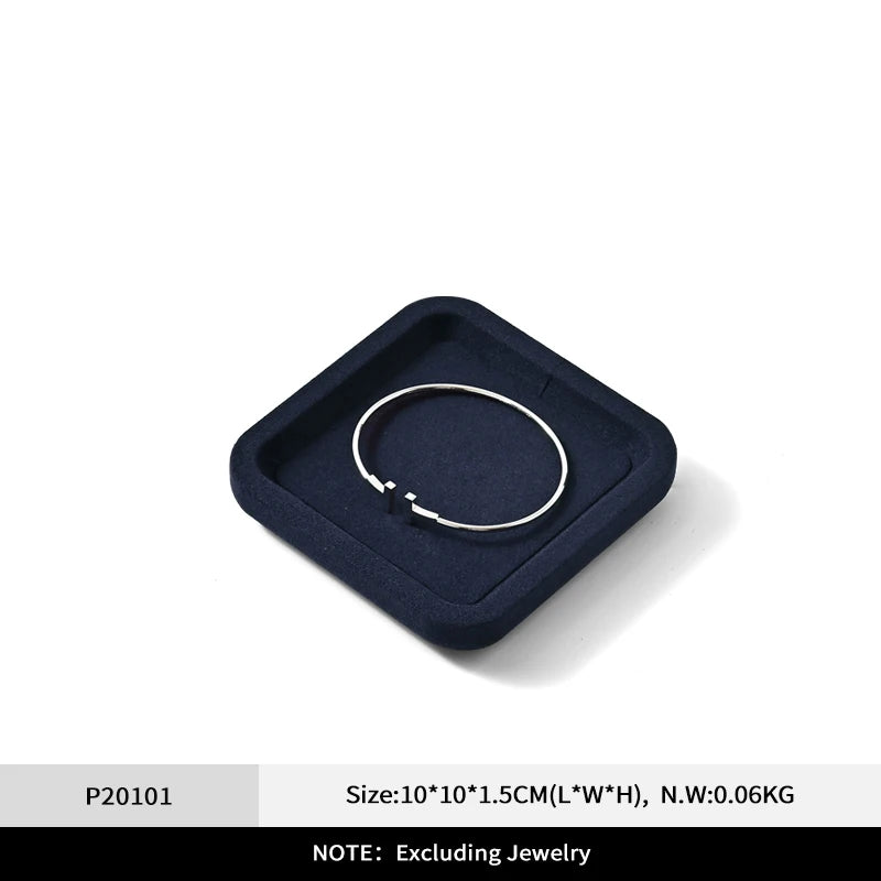 Plateau Bijoux Lin Microfibre Daim Coloré