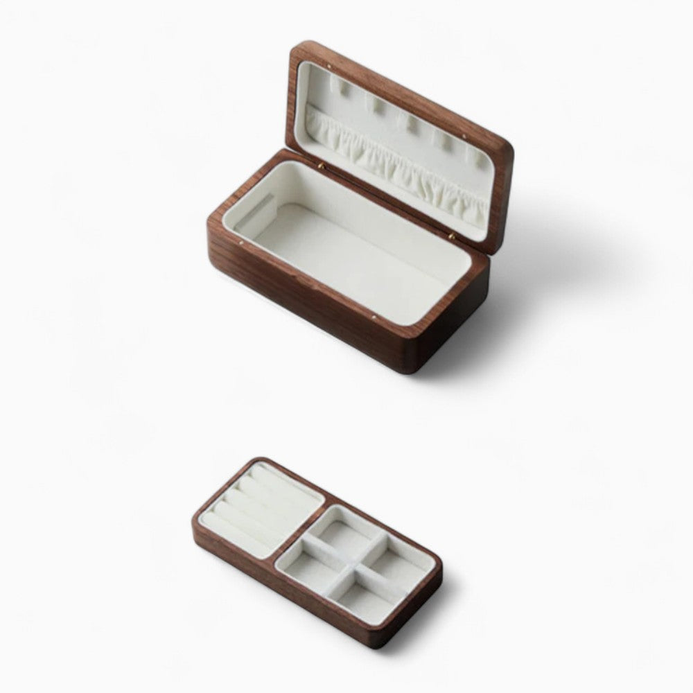 Boîte Bijoux Bois Massif Compacte Tiroir