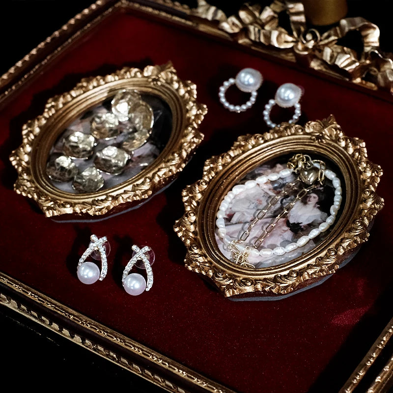 Présentoir Bijoux Cadre Velours Rouge Luxe