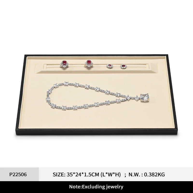Plateau Bijoux Cuir Bagues Colliers Bracelets