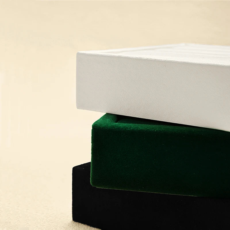 Plateau Bagues Velours 3 Compartiments Rangement