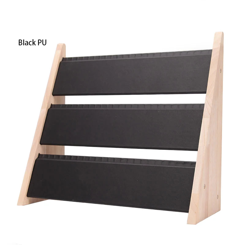 Plateau Bijoux Bois Velours 3 Etages