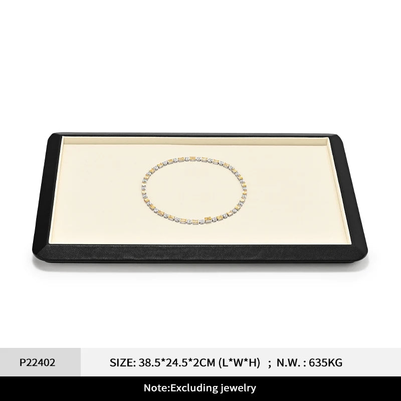 Plateau Bijoux Cuir Premium Bagues Colliers Bracelets