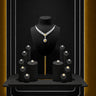 Présentoir Buste Collier Velours Noir Haut de Gamme