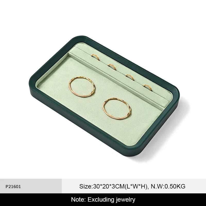Plateau Cuir Bague Collier Pendentif Premium