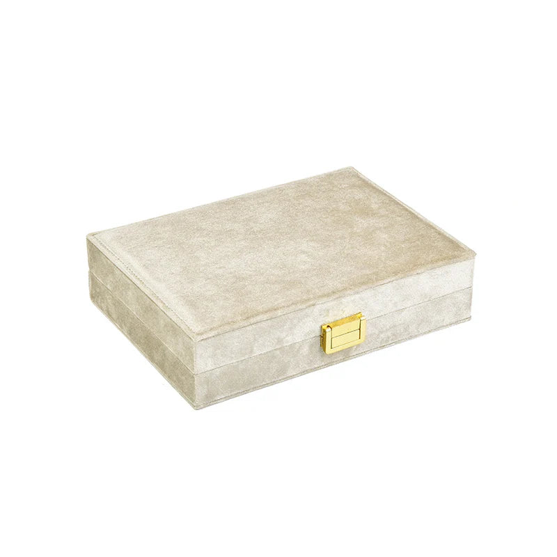 Boîte à Bijoux Velours Bois Voyage Femme