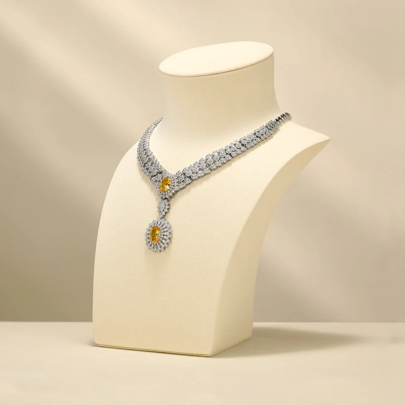 Présentoir Bijoux Daim Beige Comptoir Magasin