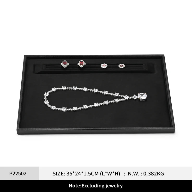 Plateau Bijoux Cuir Bagues Colliers Bracelets