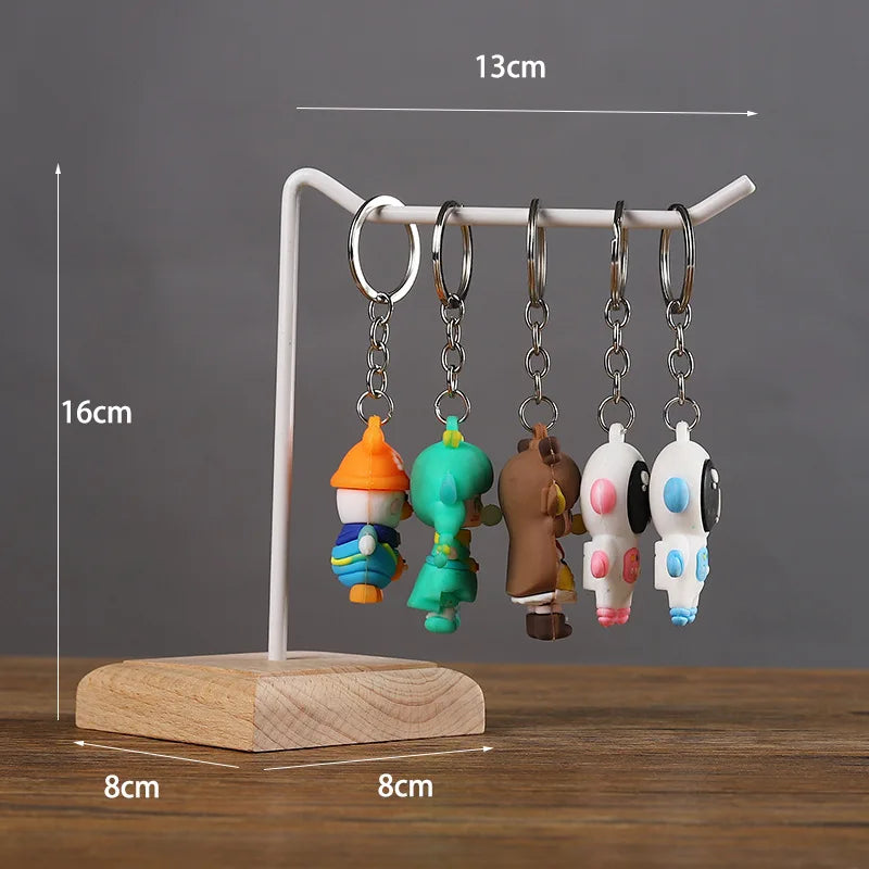 Porte Bijoux Bois Métal Crochet Multi Usages