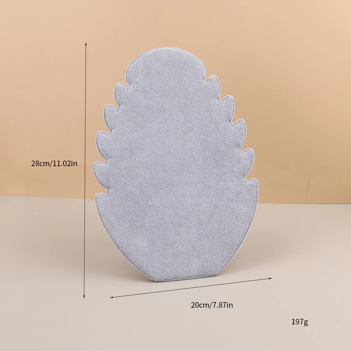 Présentoir Collier Velours Feuille Plat