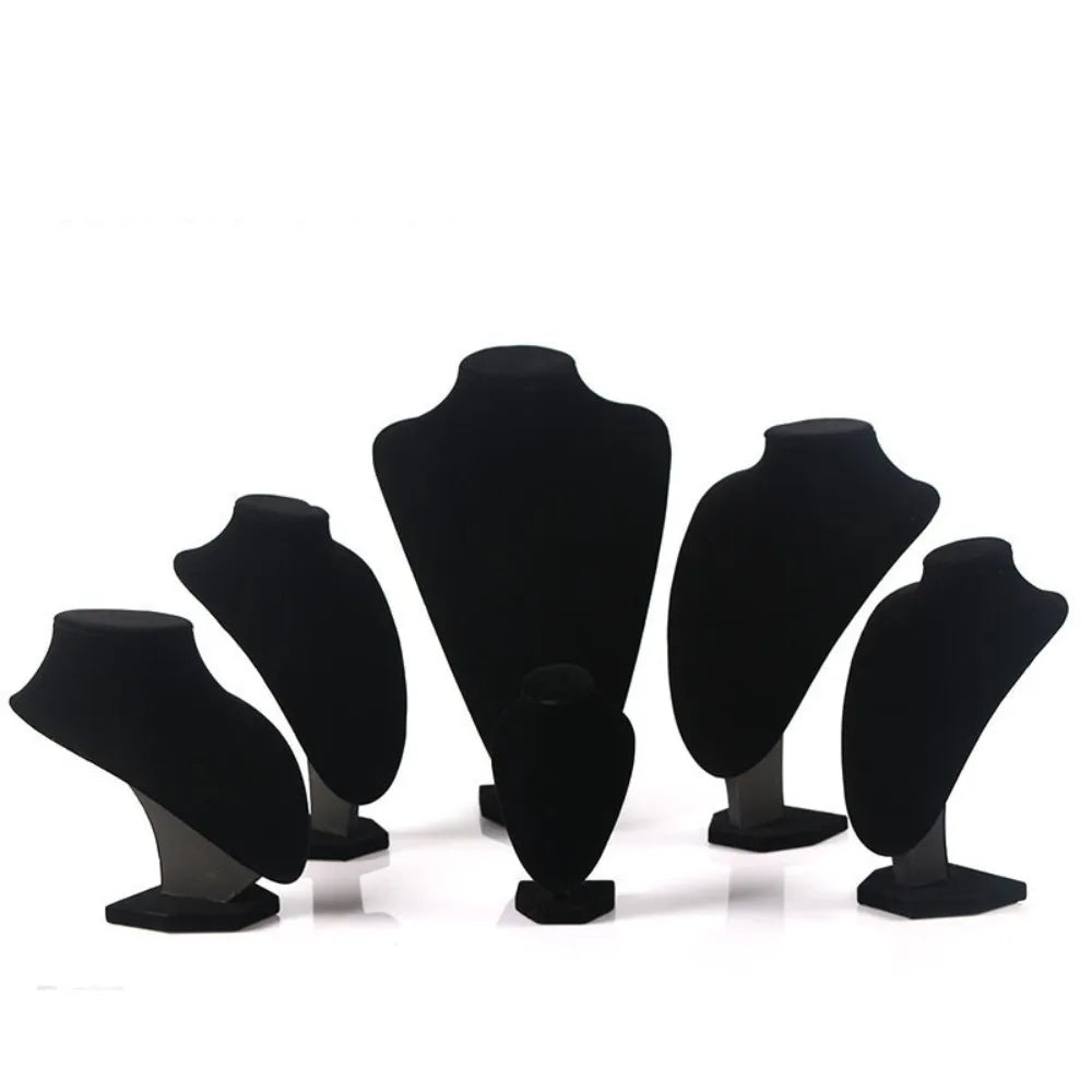 Présentoir Collier Velours Noir Multi-Tailles