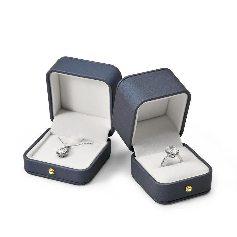 Boîte Bijoux Cuir Cadeau Fiançailles Mariage
