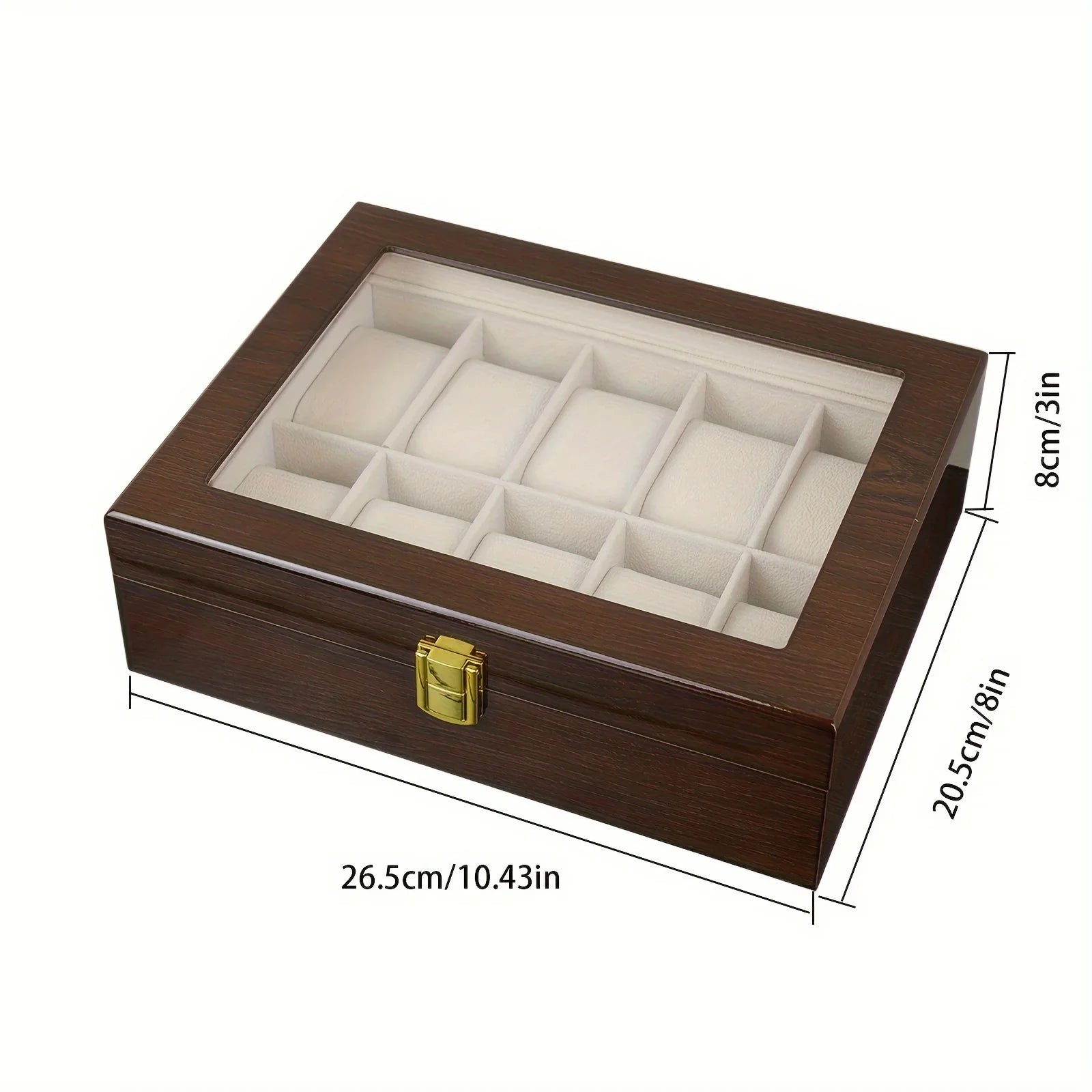 Boîte Montres Bois Laqué 6 à 12 Emplacements Coffret
